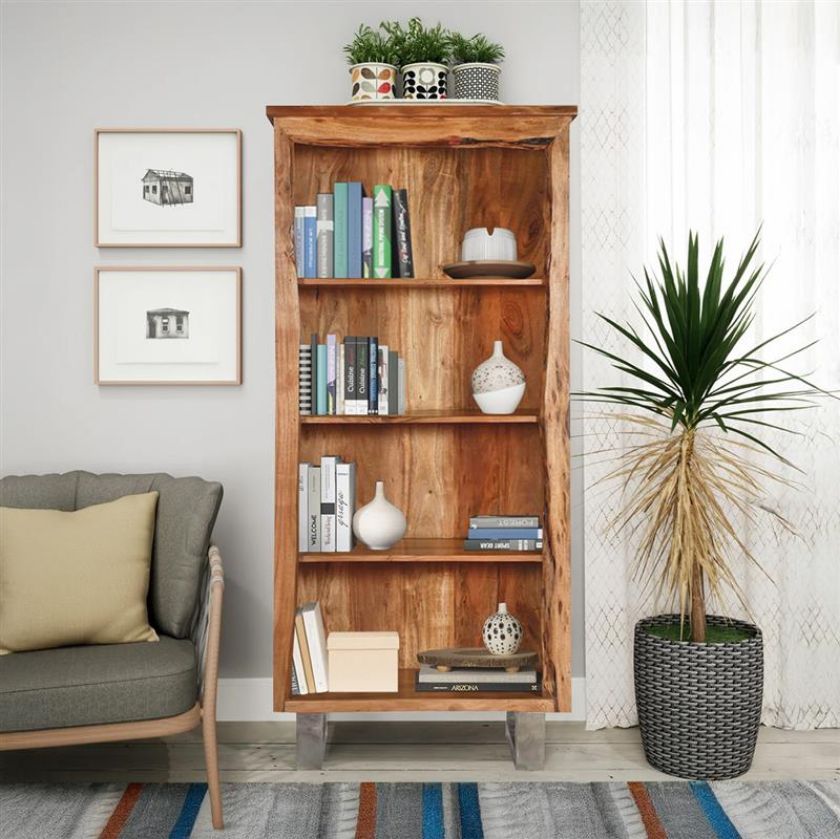 Picture of Rawlins Real Solid Wood Live Edge Bookcase (73")