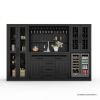 Picture of Lisbon Black Wine Bar Cabinet With Fridge Space