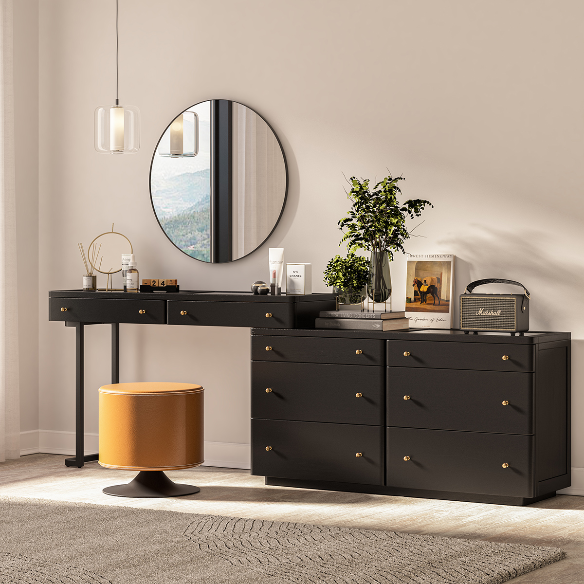 Vanity Desk With Dresser