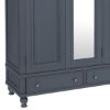 Picture of Marysville Solid Wood Large Wardrobe Armoire with Mirror