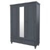 Picture of Marysville Solid Wood Large Wardrobe Armoire with Mirror