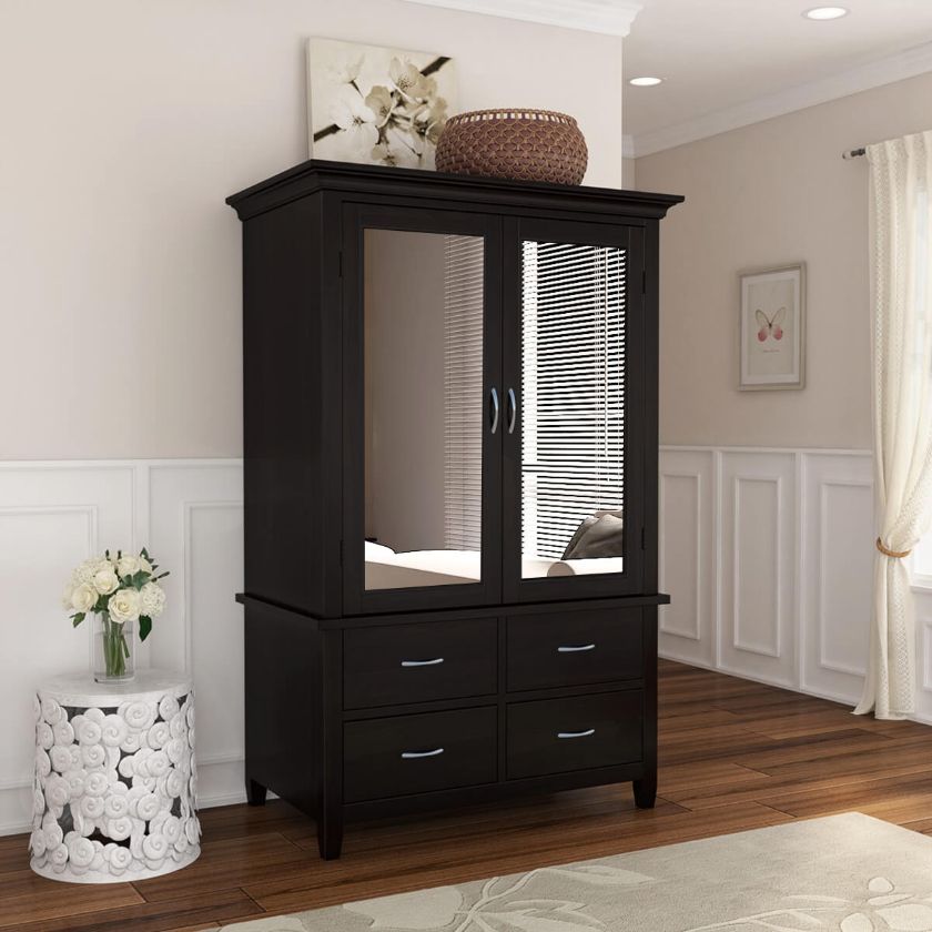 Picture of Magaluf Modern Traditional Tall Wardrobe Armoire with Mirror