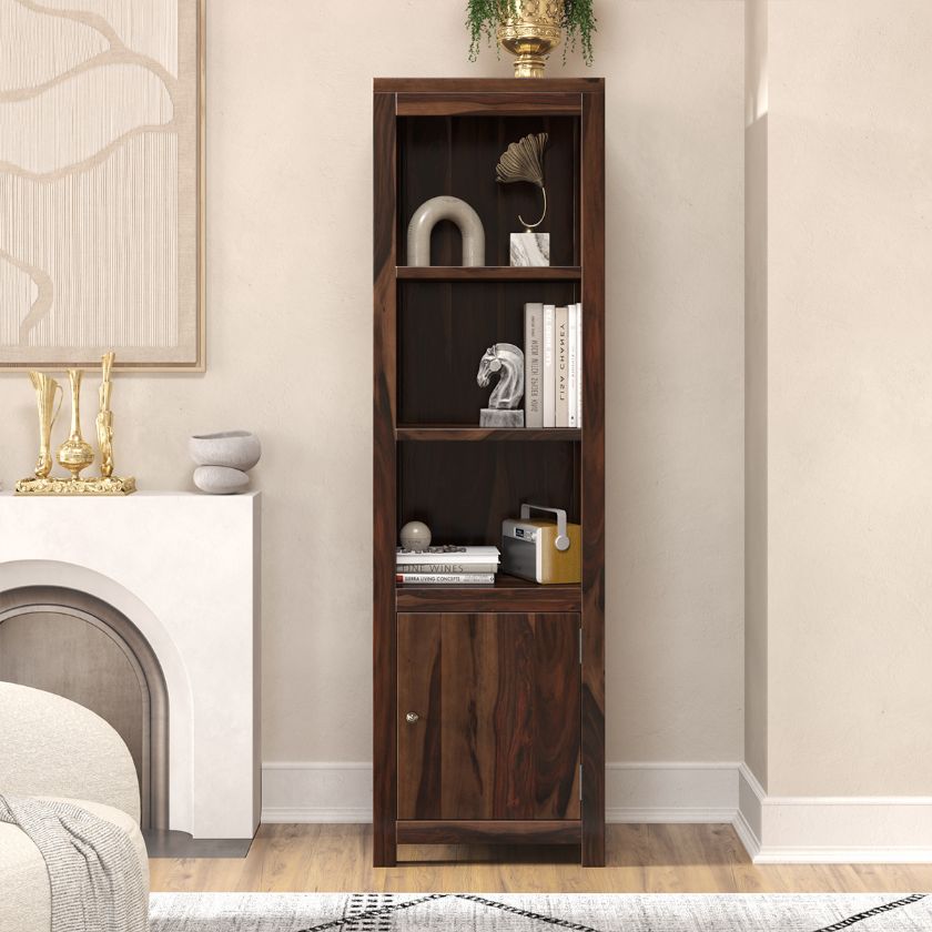 Picture of Glencoe Solid Wood Bookcase with Storage Cabinet