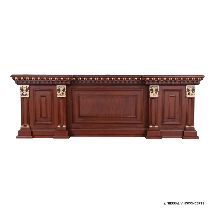 Picture of Ucla Mahogany Wood Presidential Resolute Desk with Leather Top