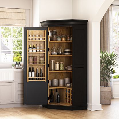Pantry Cabinets - Custom Solid Wood Kitchen Pantry Cabinets
